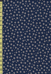 Japanese - Sevenberry Kasuri Collection - Small Floating Tan Cherry Blossoms - SB-88220D5-3 - Indigo (Looks Navy) - ON SALE - SAVE 30% - By the Yard