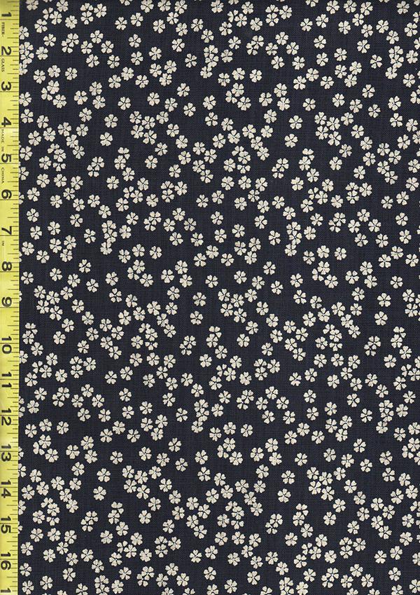 Japanese - Sevenberry Nara Homespun - Small Floating Cherry Blossoms - REVERSIBLE - SB-88223D1-62 - Indigo - Last 7/8 Yard - ON SALE - 20% OFF