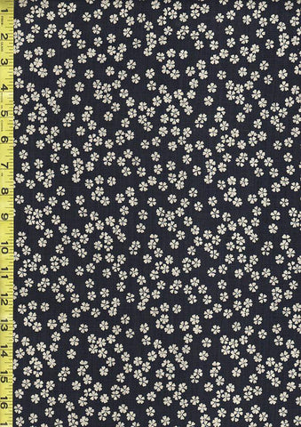 Japanese - Sevenberry Nara Homespun - Small Floating Cherry Blossoms - REVERSIBLE - SB-88223D1-62 - Indigo - Last 7/8 Yard - ON SALE - 20% OFF