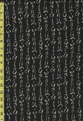Japanese - Sevenberry Nara Homespun - Abstract Kanji Script - SB-88225D5-4 - Black