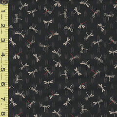 Japanese - Sevenberry Dragonflies & Chevrons - SB-88227D3-5 - Black