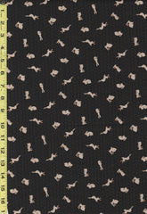 Japanese - Sevenberry Kasuri Collection - Tiny Bunnies & Waves - SB-8827D4-5 - Black-Brown