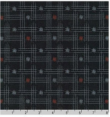 Japanese - Sevenberry Kasuri Collection - Dots & Woven Bars - SB-88229D5-1 - Indigo