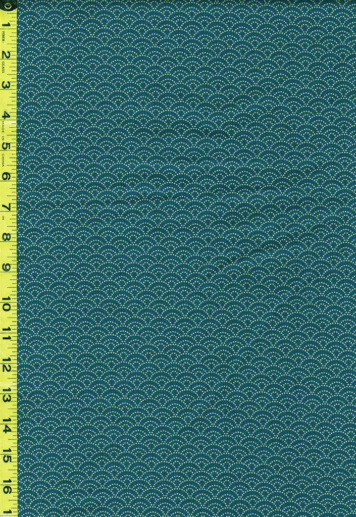 *Japanese - Sevenberry Kasuri Collection - Small Dotted Wave (Seigaiha) - SB-88222D3-11 - Teal