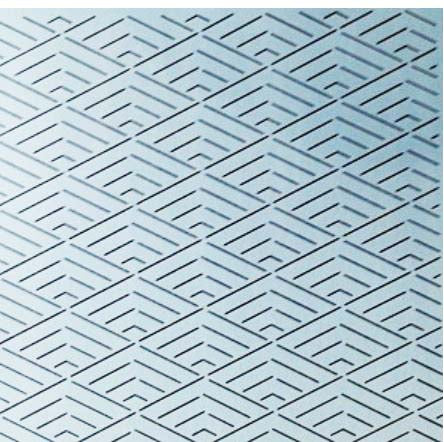 Sashiko Stencil - SCL-349-12 - Diamond Waves (2" x 3.75")