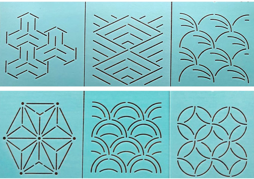 Sashiko Stencils: Crests, Borders & Classic Motifs (2)