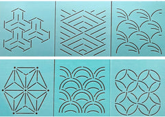 Sashiko Stencil - 4 Inch Stencil Assortment - Set of 6 Designs