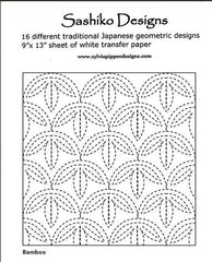 Sashiko Design Patterns - 16 Designs & Transfer Paper - Sylvia Pippen