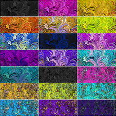 Tropical - Charm Pack - POURED COLOR - 42 - 5" Squares