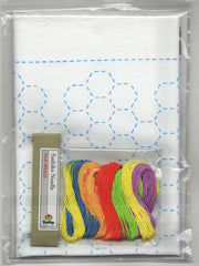 Sashiko World - America - Sampler Kit with Needle & Thread - Grandma's Flower Garden