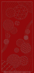 Sashiko Pre-printed Panel - Wagara WINDCHIMES - HF1119-11C - Red