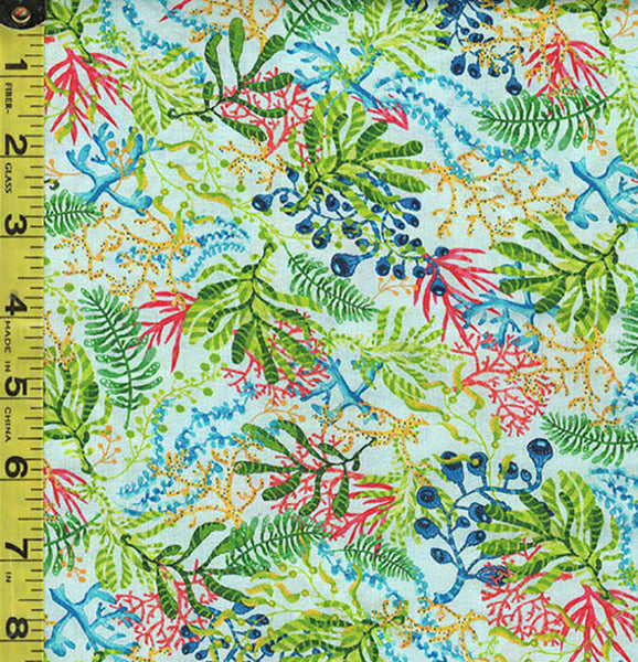 Tropical - Blooming Ocean - Colorful Coral & Sea Ferns - 5404-11 - Mul ...