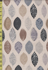 Japanese - Senyo - Graphic Leaves - Cotton-Linen - SK-5400-2B - Natural