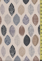Japanese - Senyo - Graphic Leaves - Cotton-Linen - SK-5400-2B - Natural