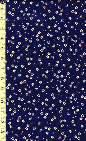 Japanese - Sevenberry Yakata Metallic Collection - Sakura Blossoms - SB-88337D1-4 - Navy & Gold Metallic