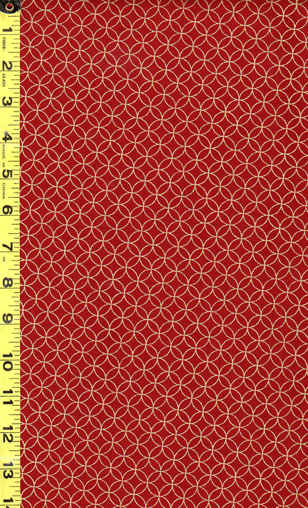 *Japanese - Sevenberry Yakata Metallic Collection - Seven Treasures - SB-88337D3-2 - Brick Red/ Garnet & Gold Metallic - Last One Yard