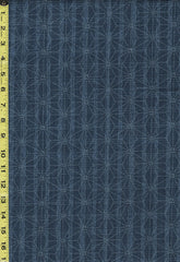 Japanese - Sevenberry Nara Homespun - Asanoha on Stripes - SB-88500D2-2 - Denim