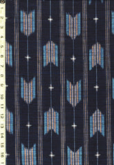 603 - Japanese Silk - Arrows & Mini Stripes - Indigo