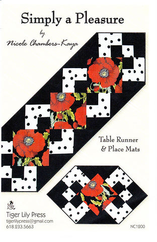 Table Runner & Placemat Pattern - Tiger Lily Press - Simply A Pleasure