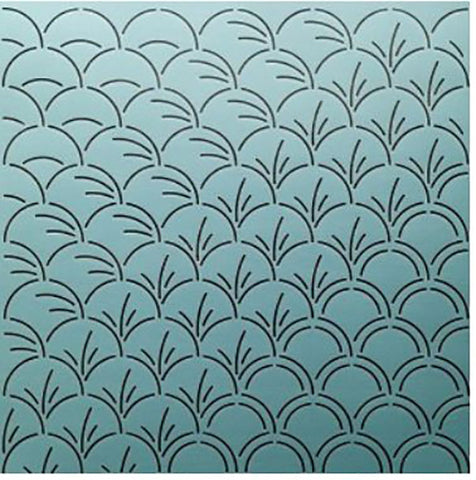 Sashiko Stencil - SCL-287-12 - Clamshell Variations - 2