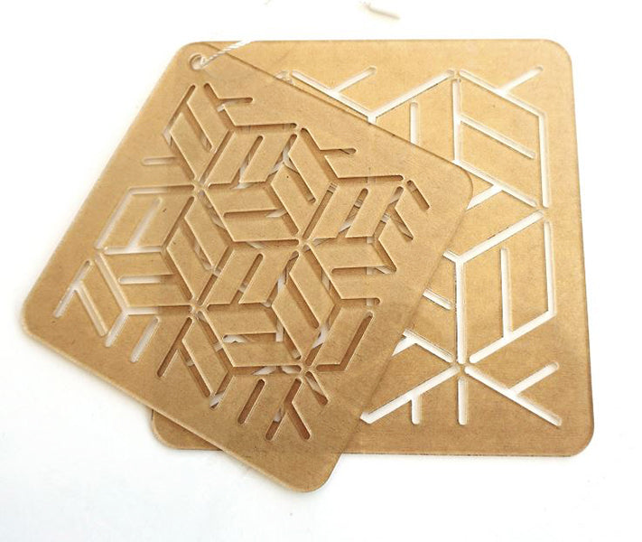 28pcs Plastic Sashiko Stencil Kit, Include 12pcs Geometric Simple
