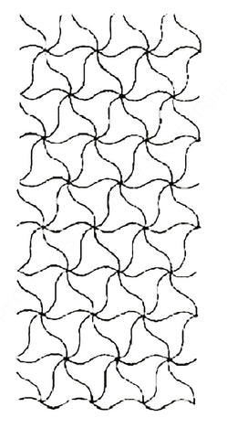 Sashiko Stencil - W1004 - Curvy Triangles - 2