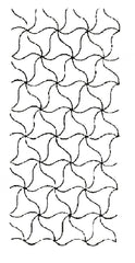 Sashiko Stencil - W1004 - Curvy Triangles - 2"