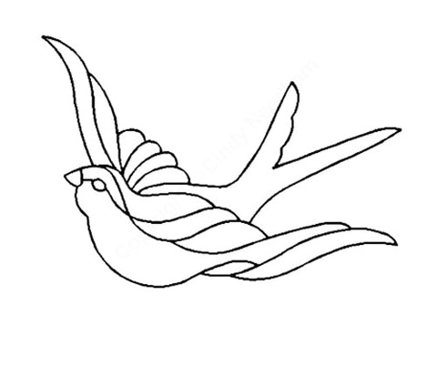 Sashiko Stencil - NH211 - Bird