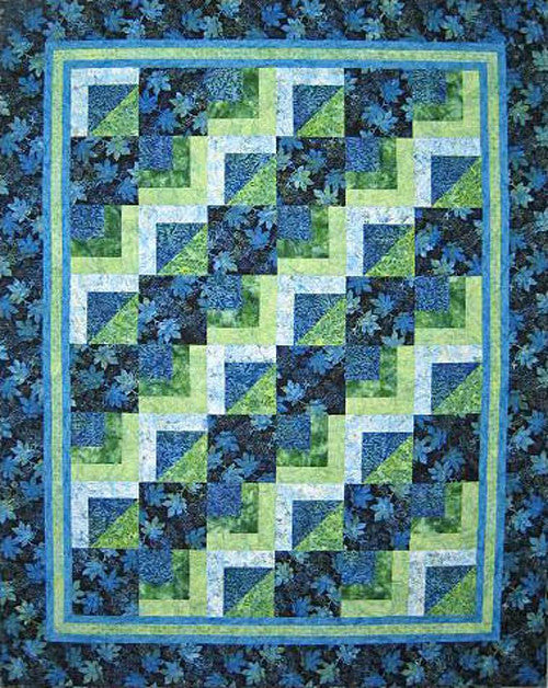 Blue Quilt Charm Fabric Squares SEW FUN QUILTS Time Saver Kit Pre
