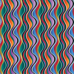 *Tropical - SEASON OF THE SUN - Wavey Stripe - 13196-99 - Multi-Colors - ON SALE - SAVE 20% - By the Yard