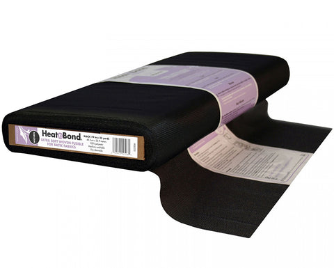 Interfacings & Stabilizers - Heat n Bond - Ultra Soft Sheer Woven Fusible - Single Sided Fusible - # 2506 - Black