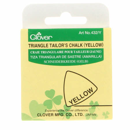 Notions - Clover Triangle Tailor's Chalk - Yellow