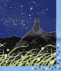 Furoshiki - Japanese Wrapping Cloth - Tama Cat & Milky Way