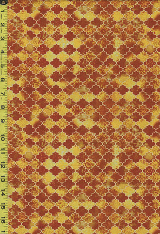 Novelty - Moroccan Tiles - 10335 - Gold - ON SALE - SAVE 20% - Last 2 3/8 Yards