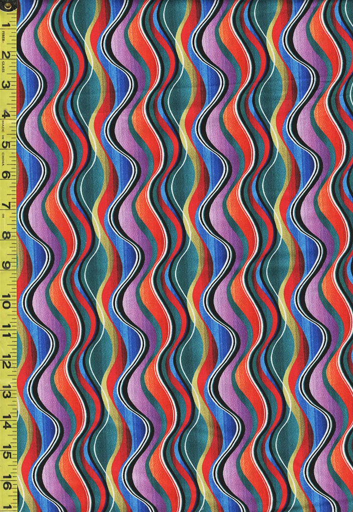 *Tropical - SEASON OF THE SUN - Wavey Stripe - 13196-99 - Multi-Colors - ON SALE - SAVE 20% - By the Yard