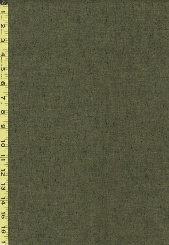 Japanese - Tsumugi Fabric - KF-2505 - Olive Green - Last 1 1/3 Yards
