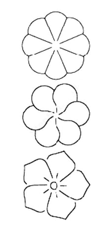 Sashiko Stencil - W1323 - Flower Petals (3) - 3
