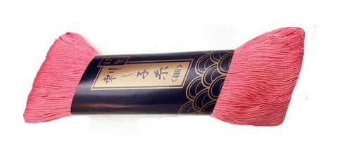 Sashiko Thread - Yokota Thin Weight - 170m Skein - # 23 Bright Pink