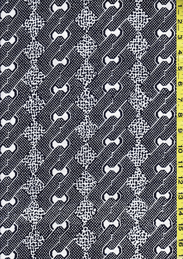 Yukata Fabric - 011 - Bow Ties, Diamonds, Interlocking Chain