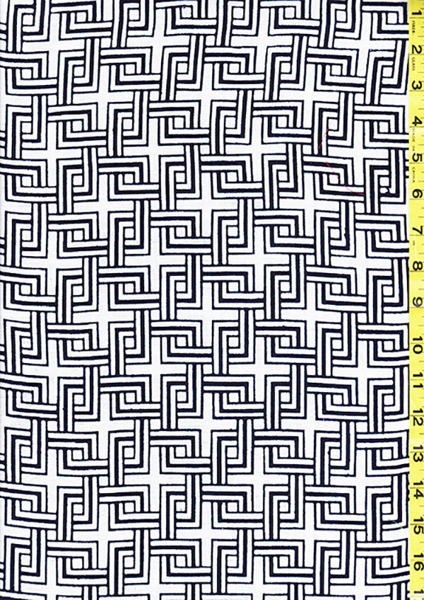 Yukata Fabric - 043 - Interlocking Celtic Squares