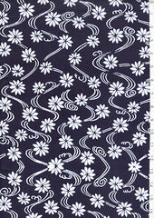 Yukata Fabric - 053 - Floral Swirls