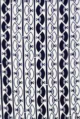 Yukata Fabric - 083 - Fan Columns - White