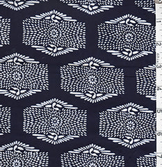 Yukata Fabric - 106 - Cranes over Rectangles