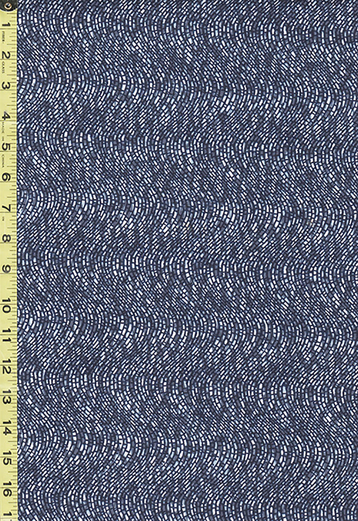 Yukata Fabric - 565 - Tiny Wavy Cobblestone - Indigo & Blue