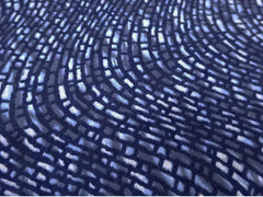Yukata Fabric - 565 - Tiny Wavy Cobblestone - Indigo & Blue