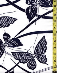 Yukata Fabric - 501 - Butterflies with Shibori-like Wings - White