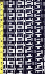 Yukata Fabric - 511 - Rectangle Domino Bars - Dark Indigo