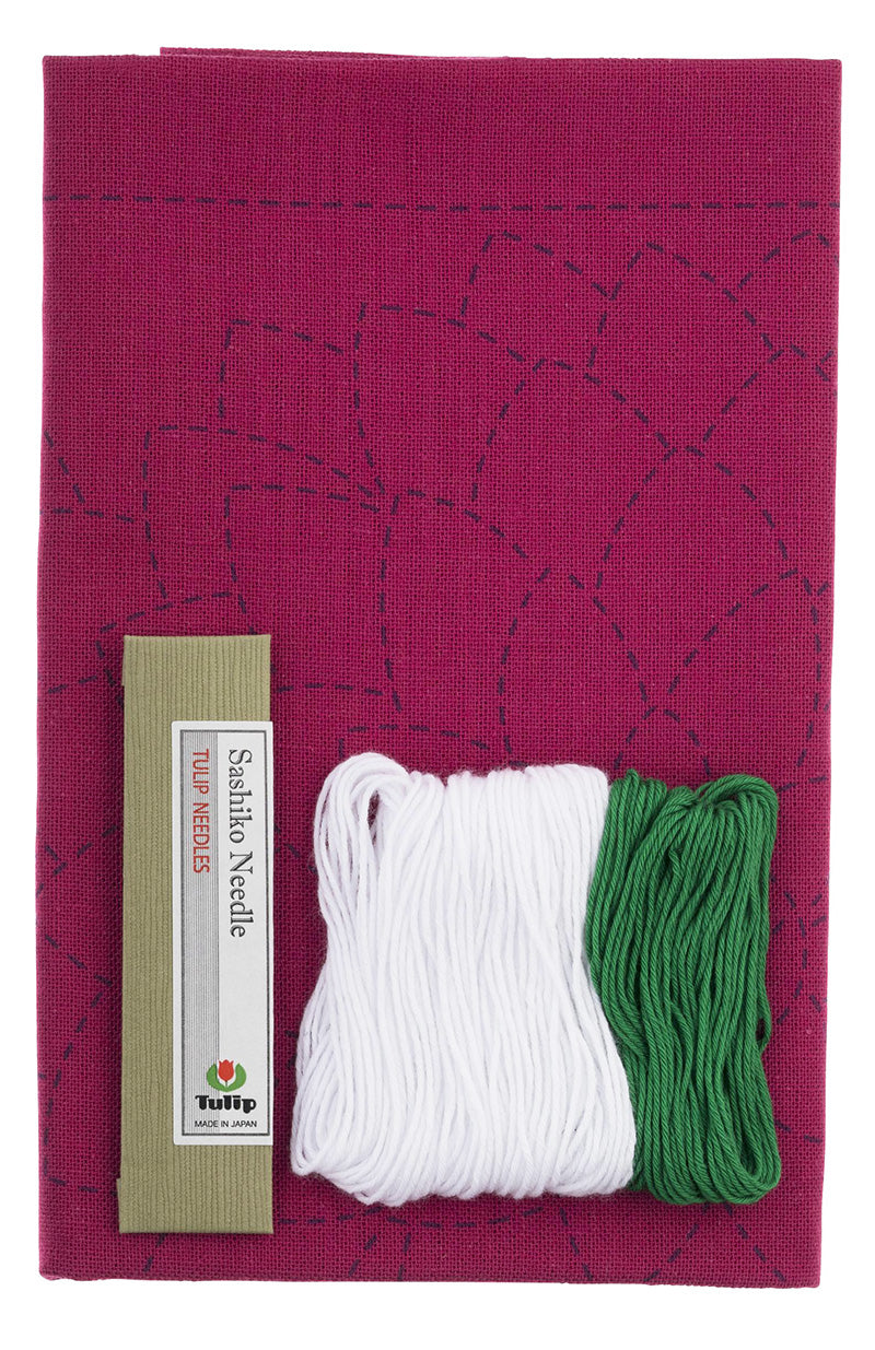 Sashiko World - FRANCE - Sampler Kit with Needle & Thread - Eiffel Tower &  Irises
